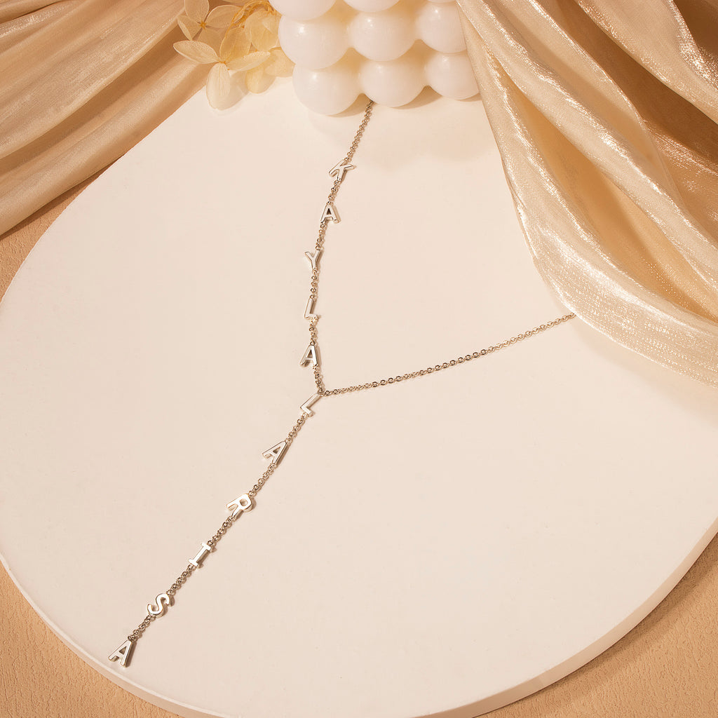 Custom Lariat Name Necklace