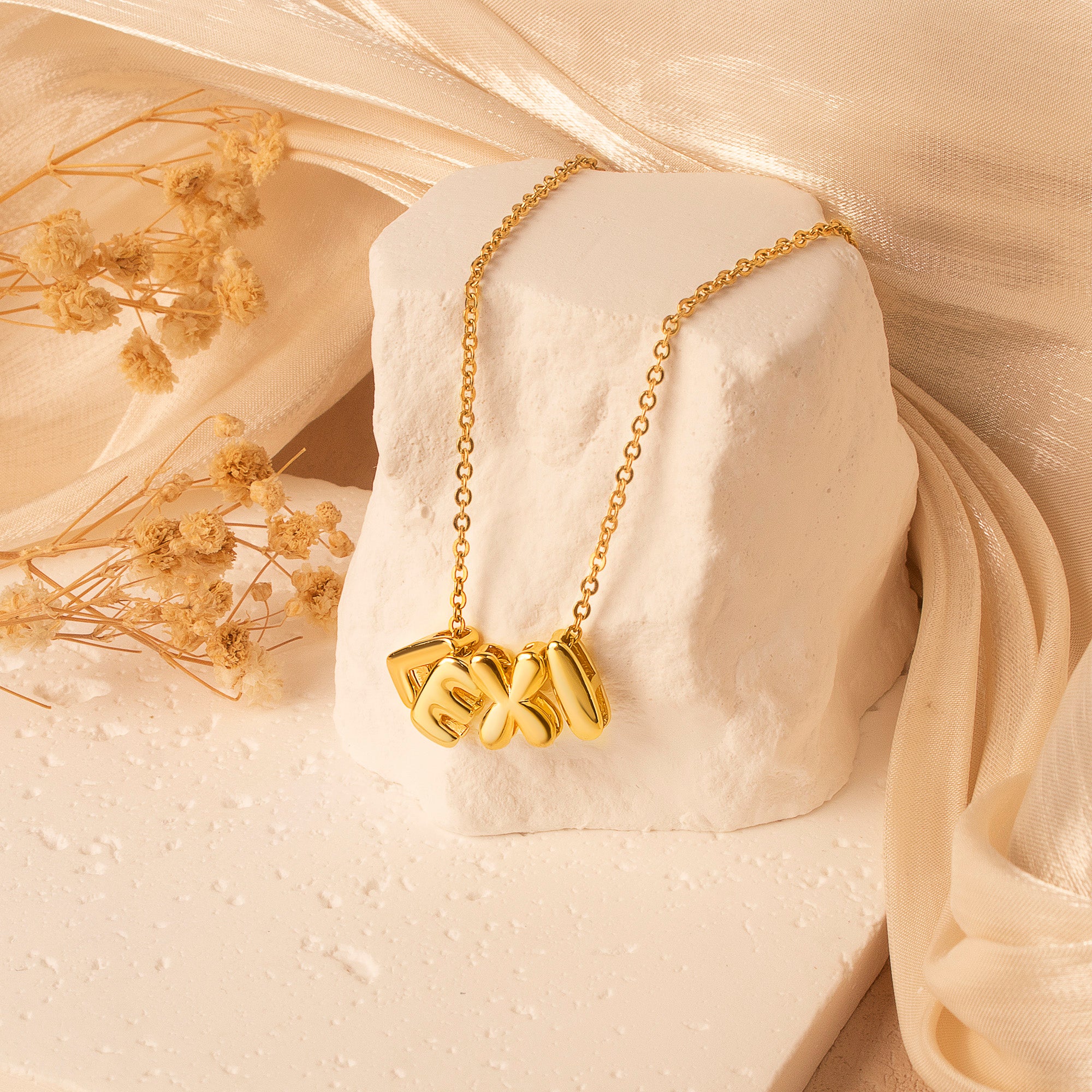 Personalized Letter Bead Name Necklace