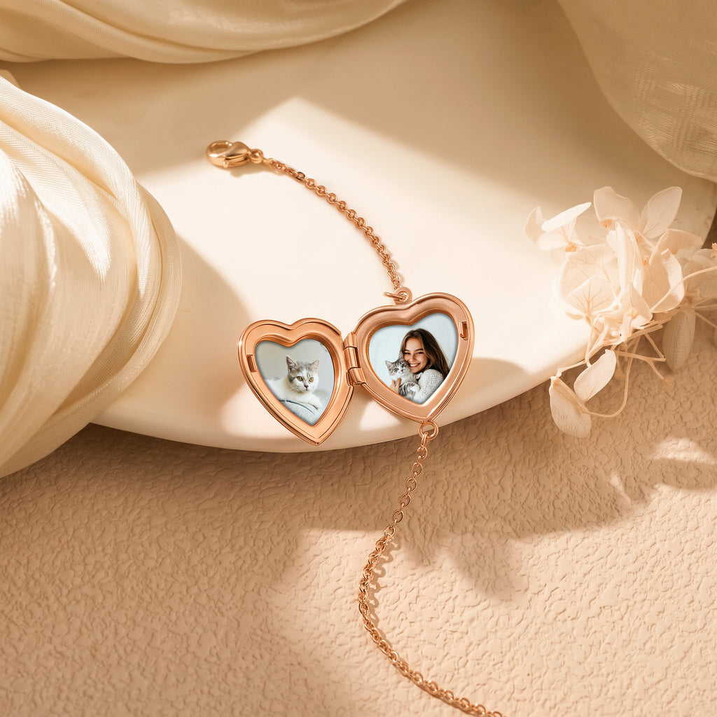 Birthstone Heart Locket Bracelet