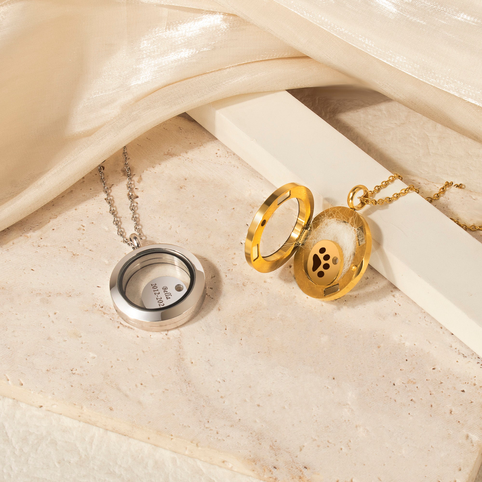 Personalized Charm Locket Pet Memorial Necklace