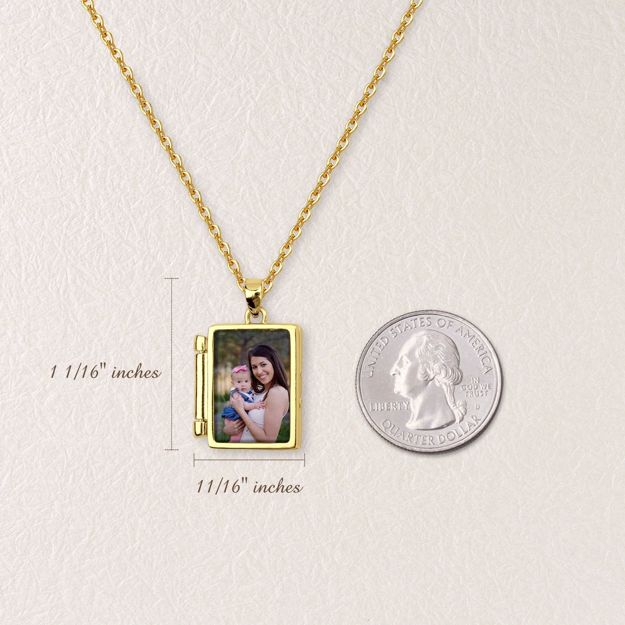 Photo Locket Book-Style Necklace