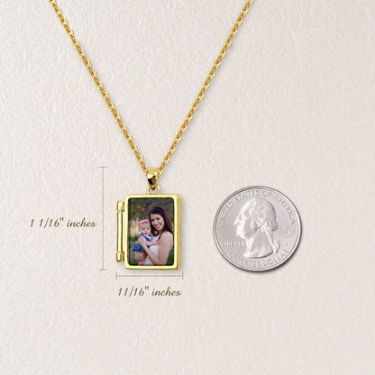 Personalized Family Photo Memries Locket-Style Necklace