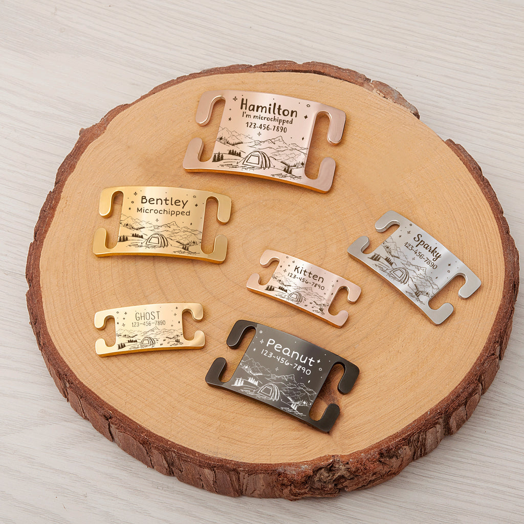 Outdoor Camping Slide On Pet ID Tag for Pets