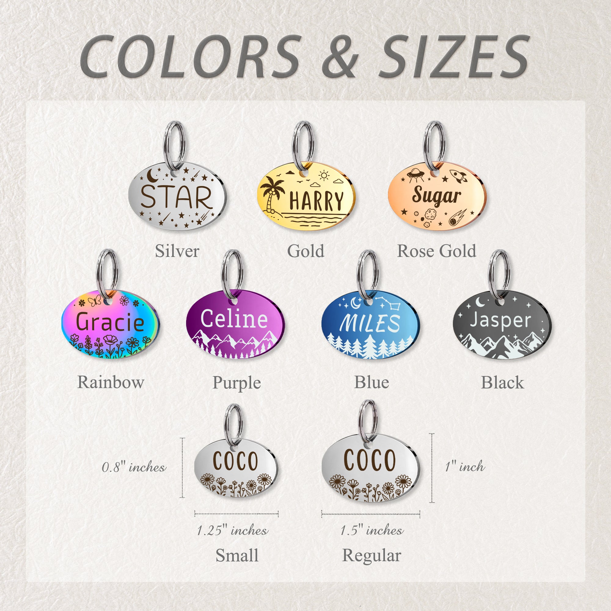 Personalized Oval Stainless Steel Pet ID Tag