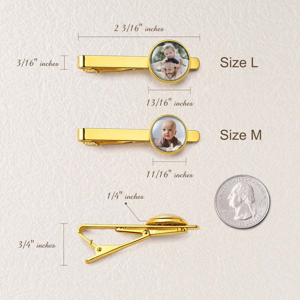 Round Tie Clip with Glass Dome Cab