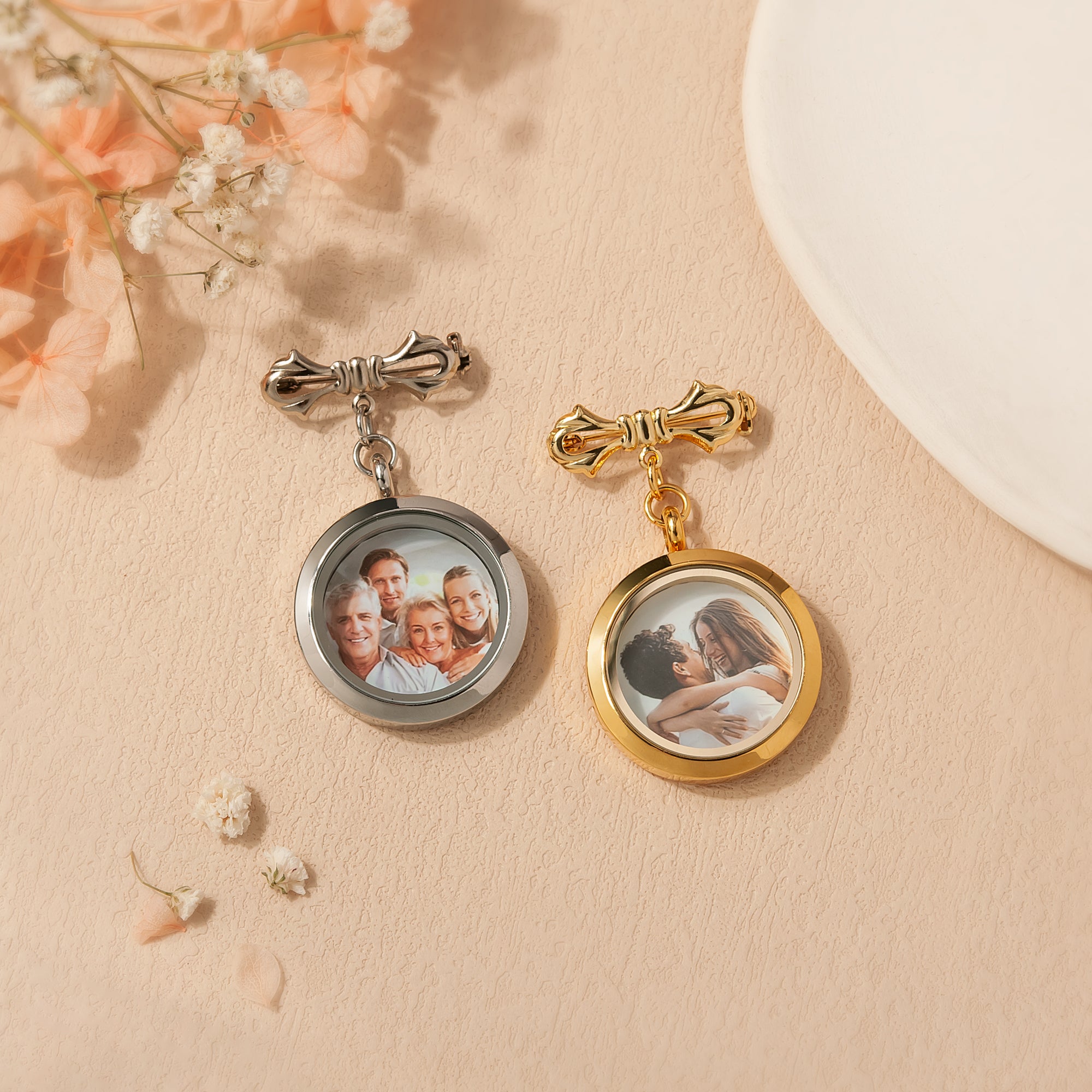 Custom Memorial Photo Locket Pin