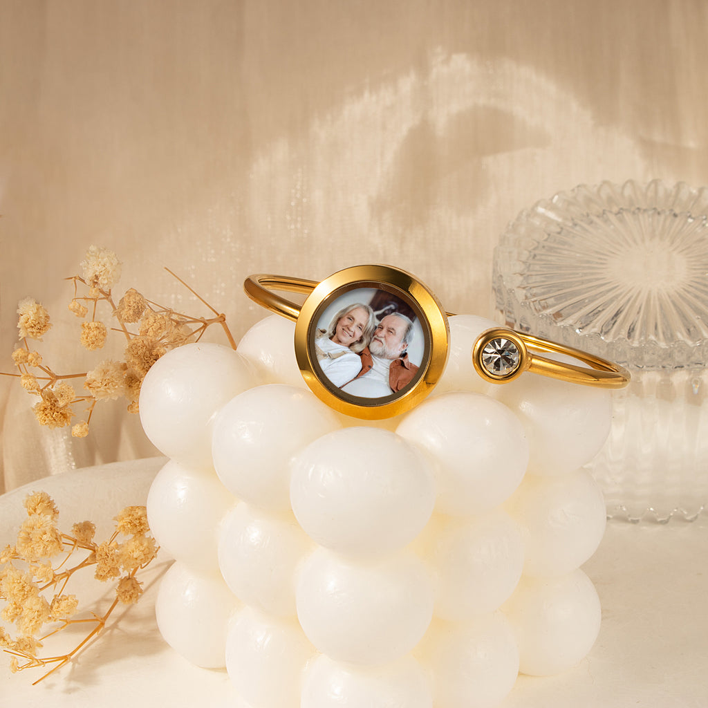 Photo Locket Cuff Bangle