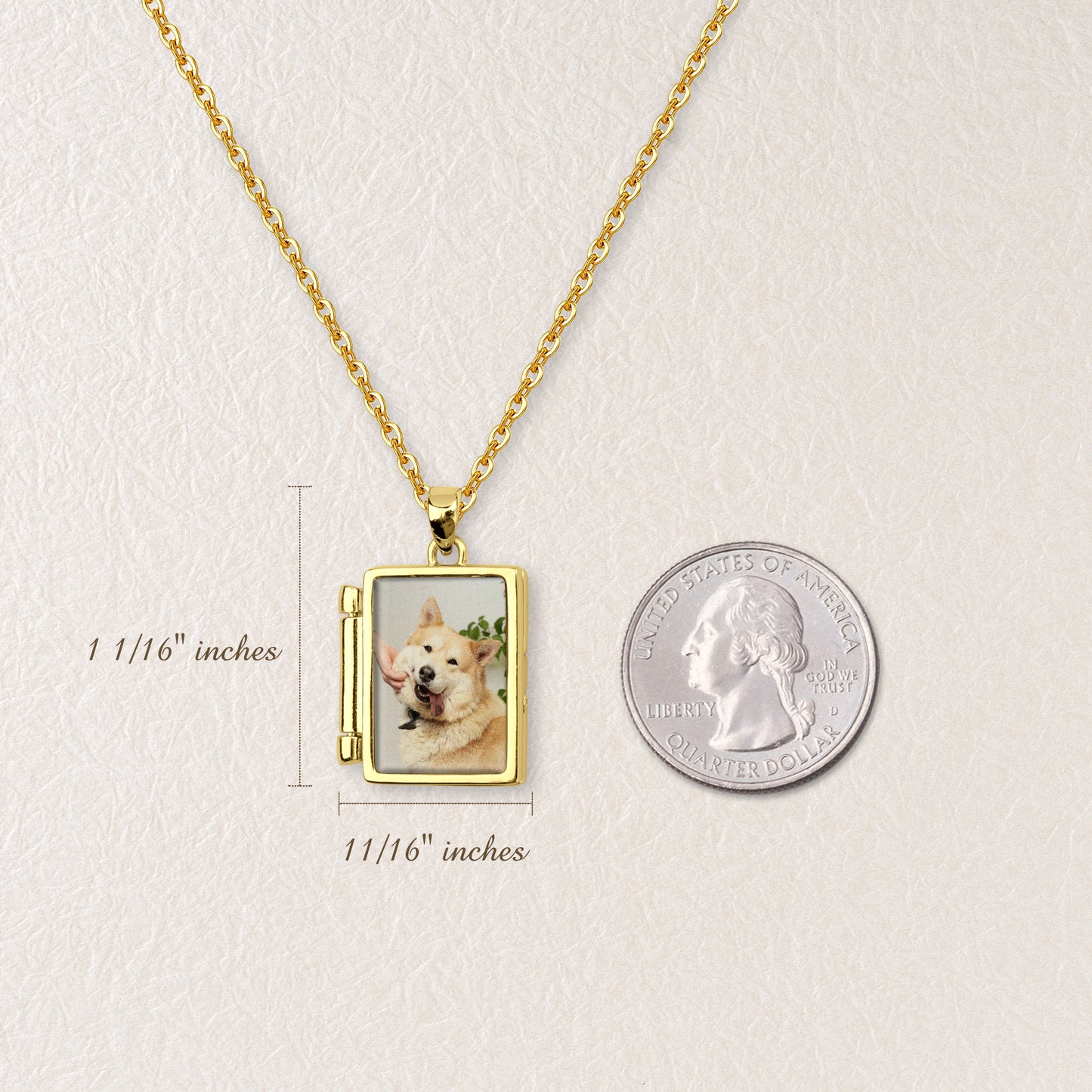 Personalized Pet Picture Locket-Style Picture Necklace