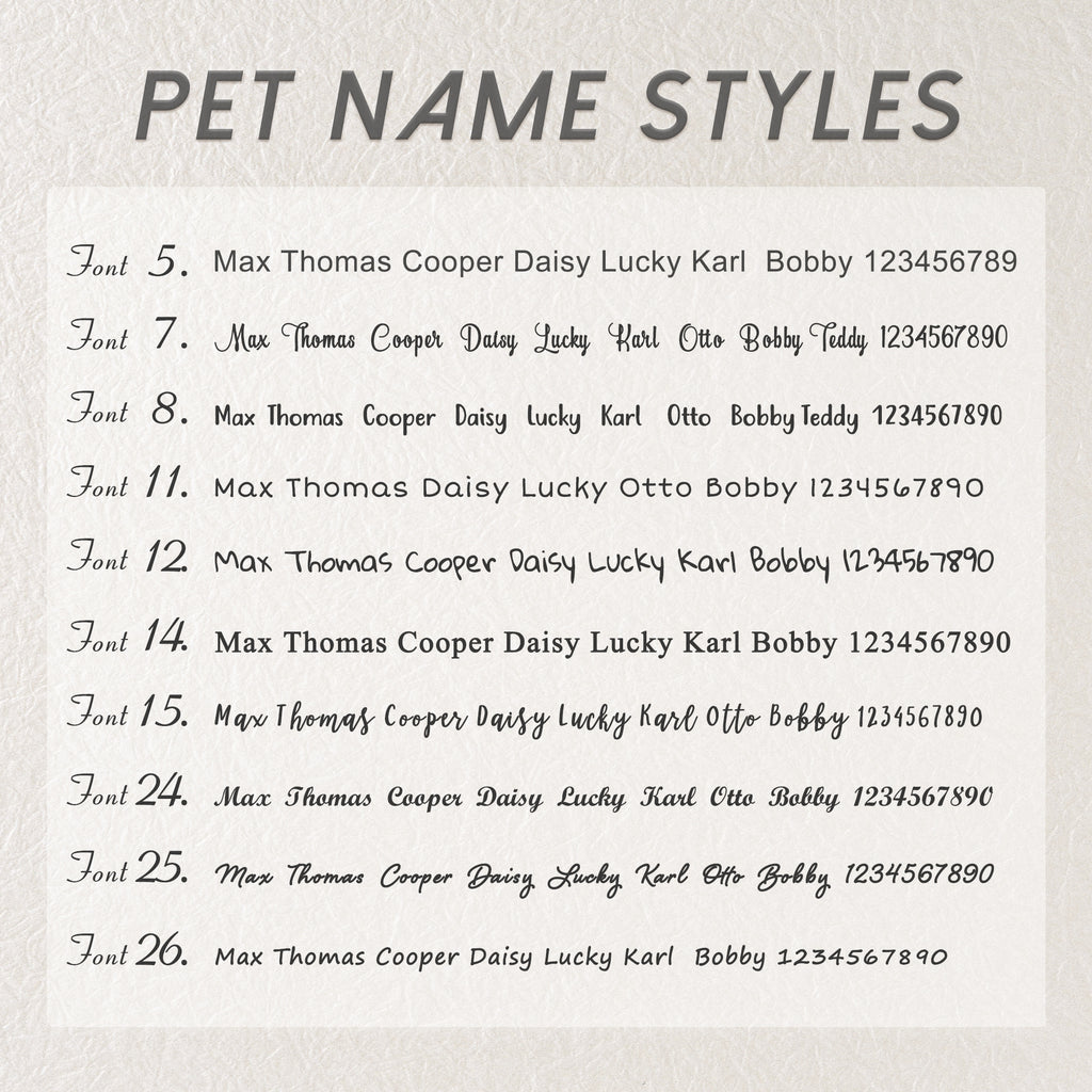 Round Birth Flower Pet ID Dog Tag