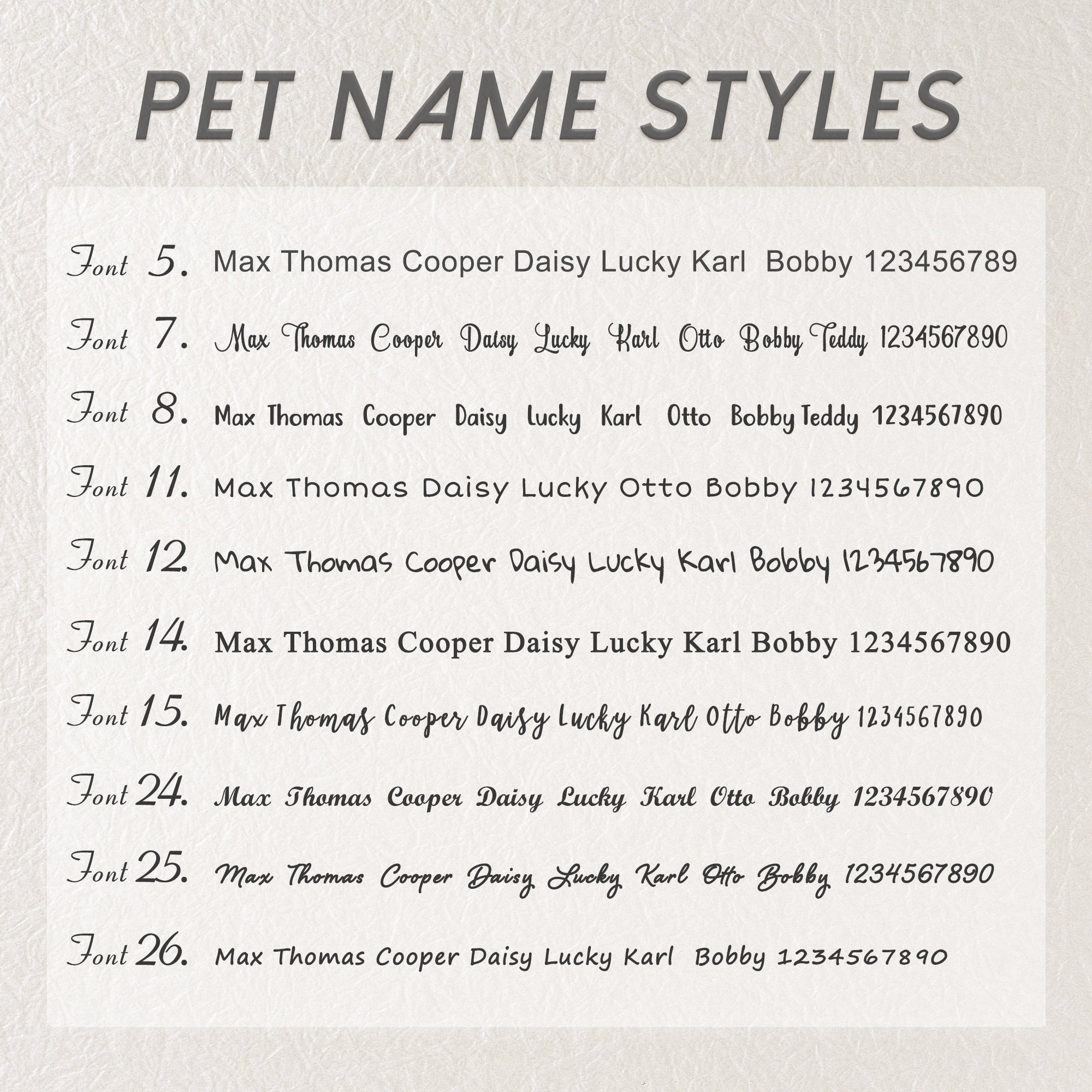 Round Birth Flower Pet ID Dog Tag