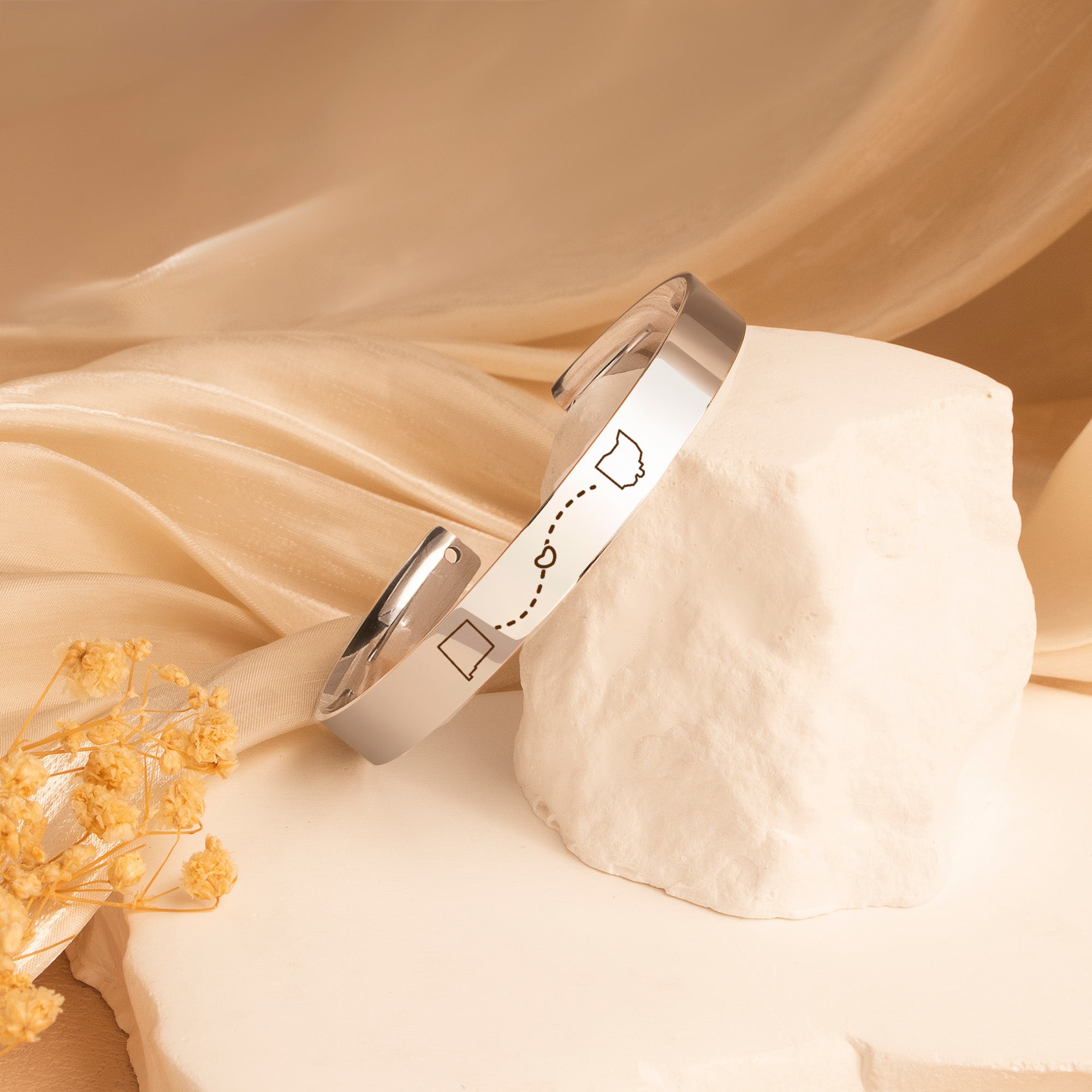 Long Distance 8mm Cuff Bangle