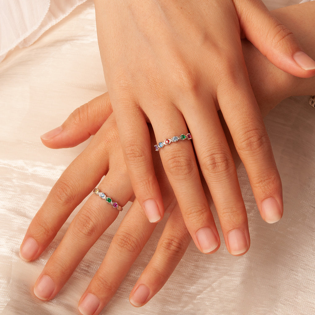 XOXO Birthstone Ring