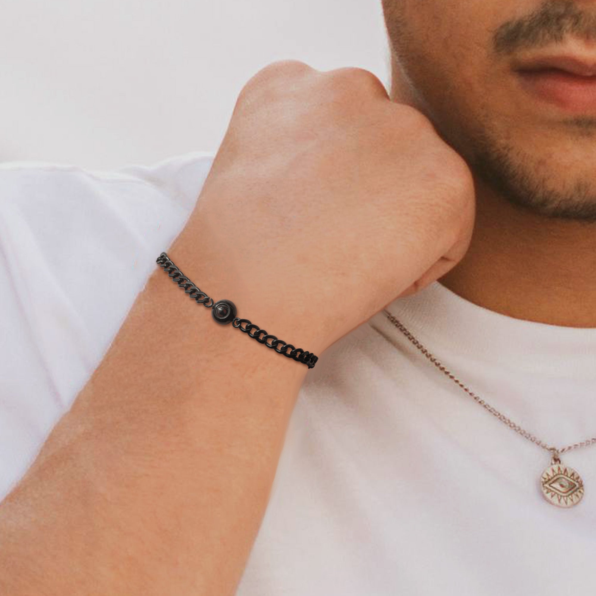 Custom Photo Projection Chain Bracelet