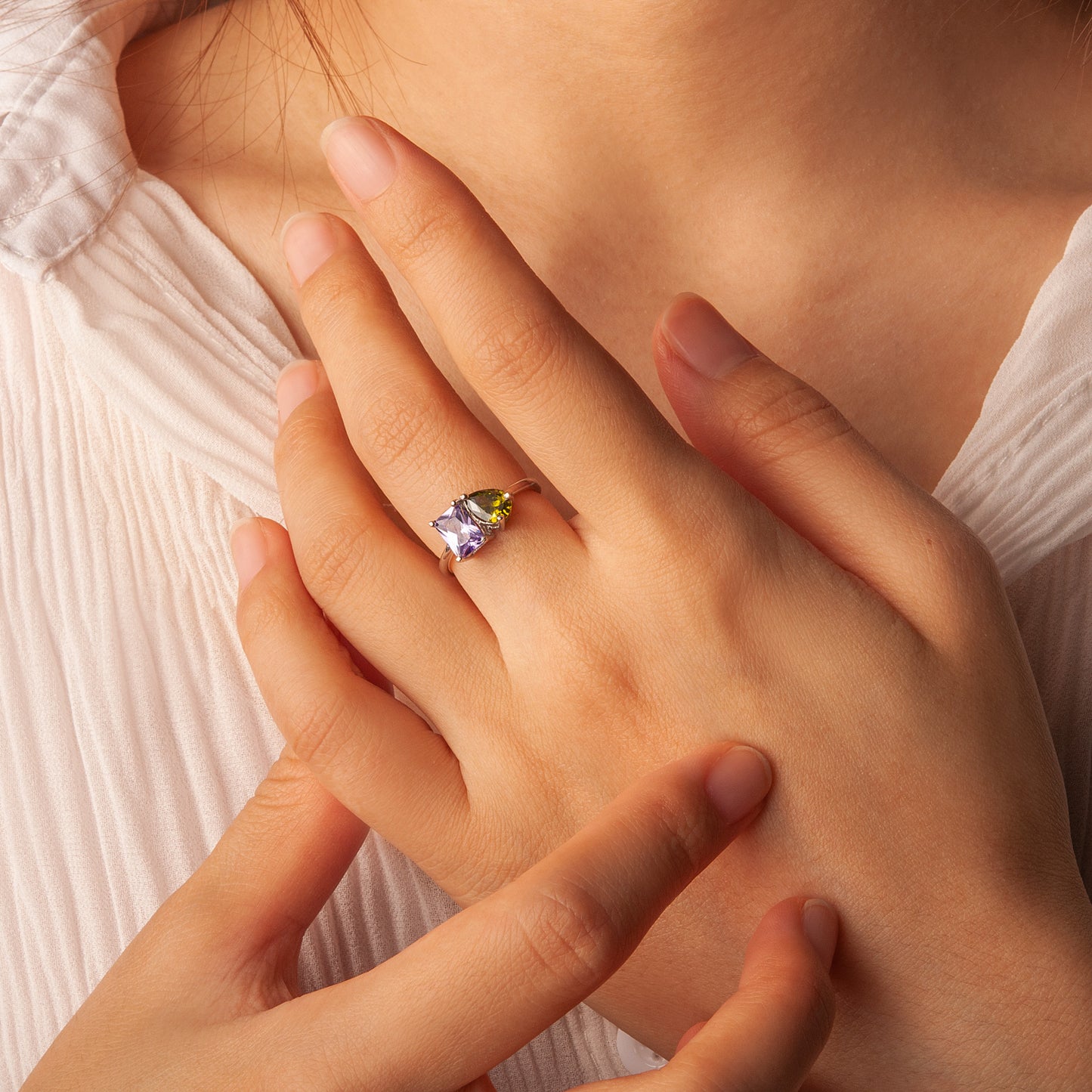 Toi et Moi Gemstone Ring