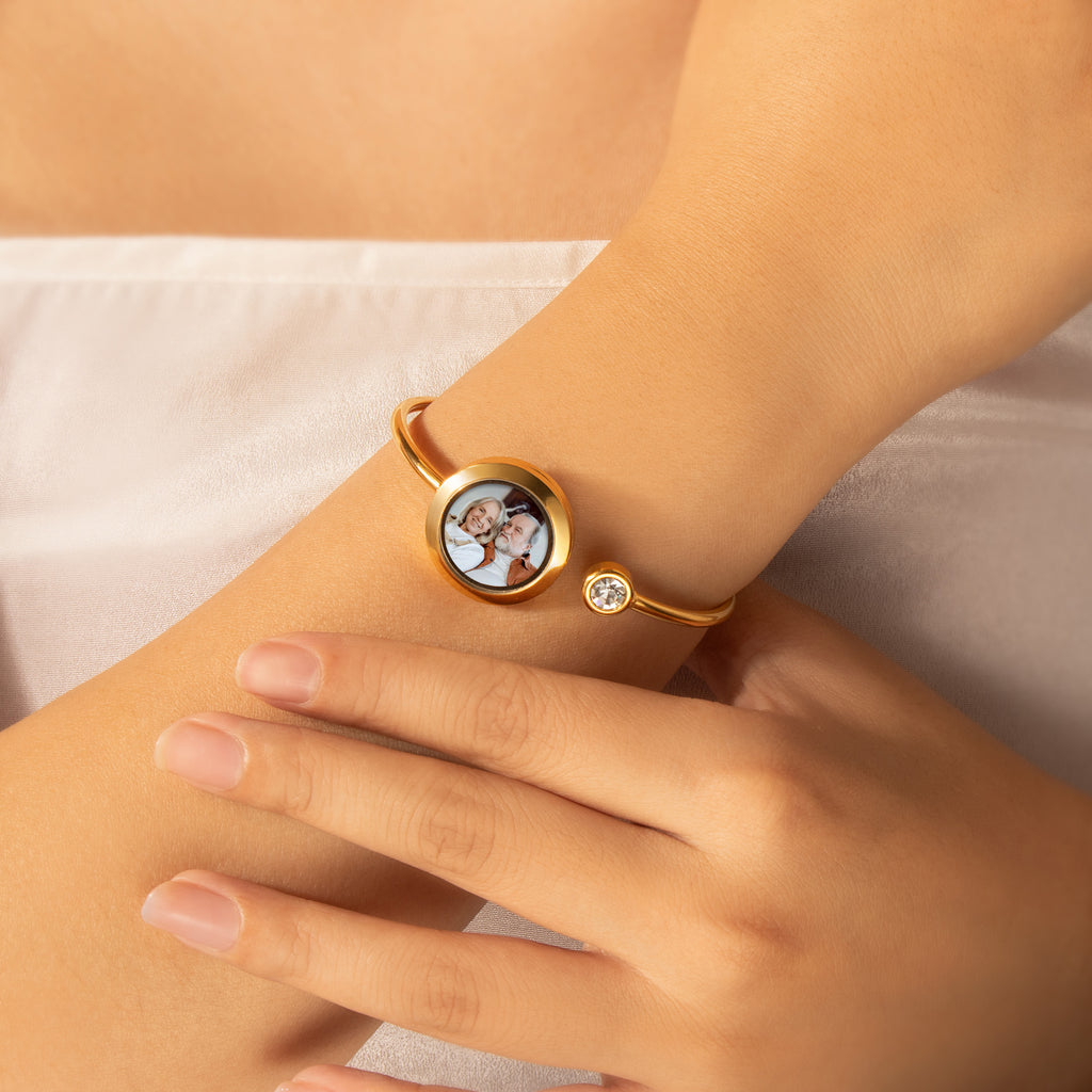 Photo Locket Cuff Bangle