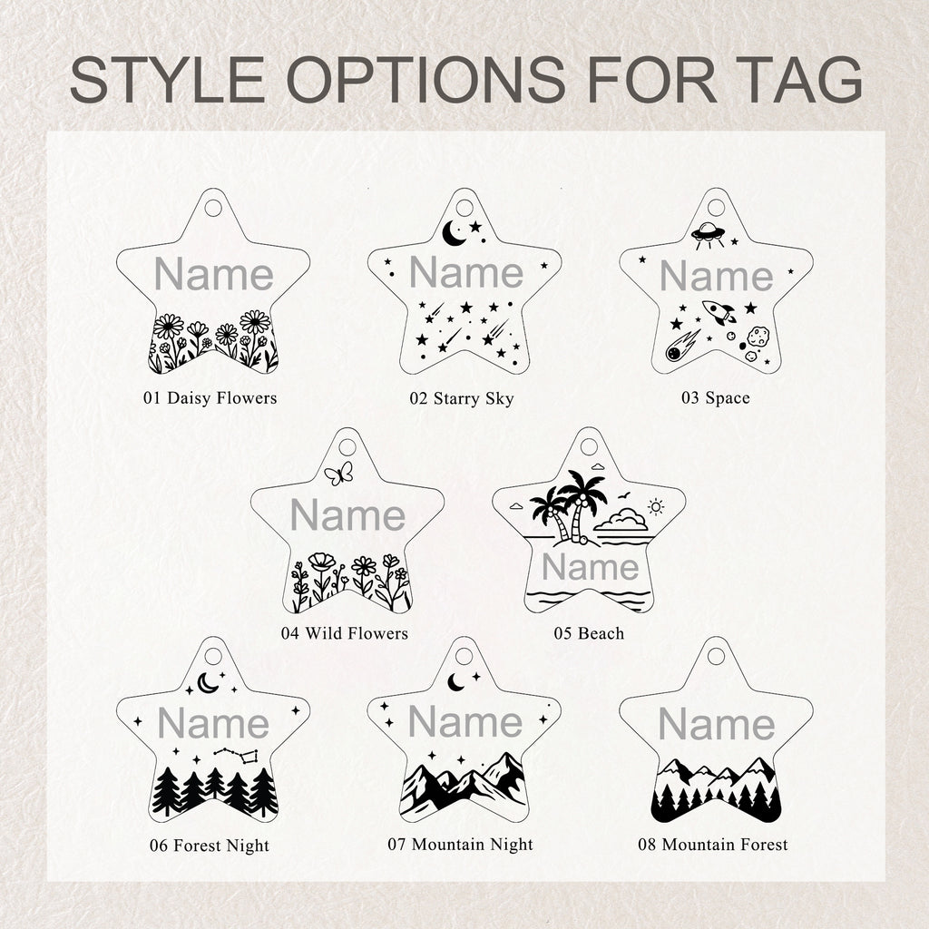 Personalized Star Stainless Steel Pet ID Tag