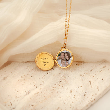 Pearl Photo Locket Necklace