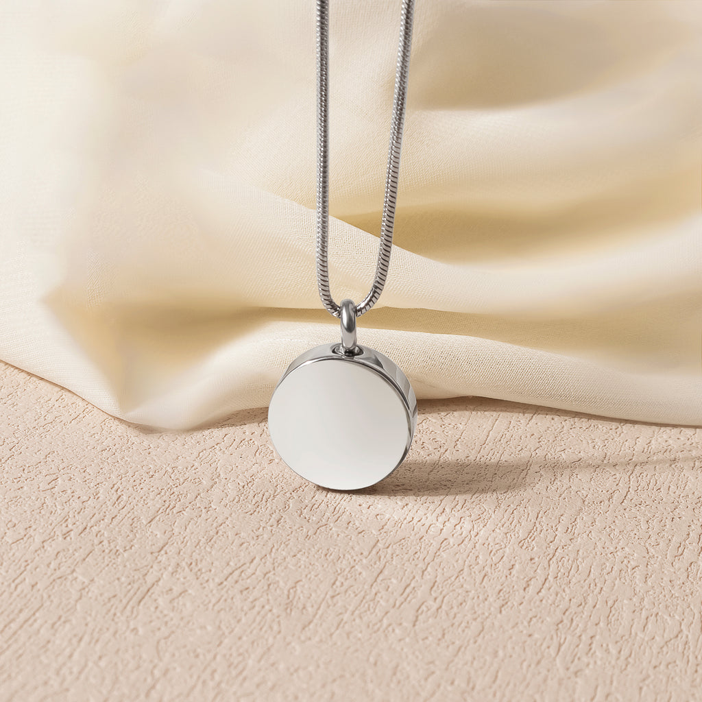 Classic Round Memorial Keepsake Necklace