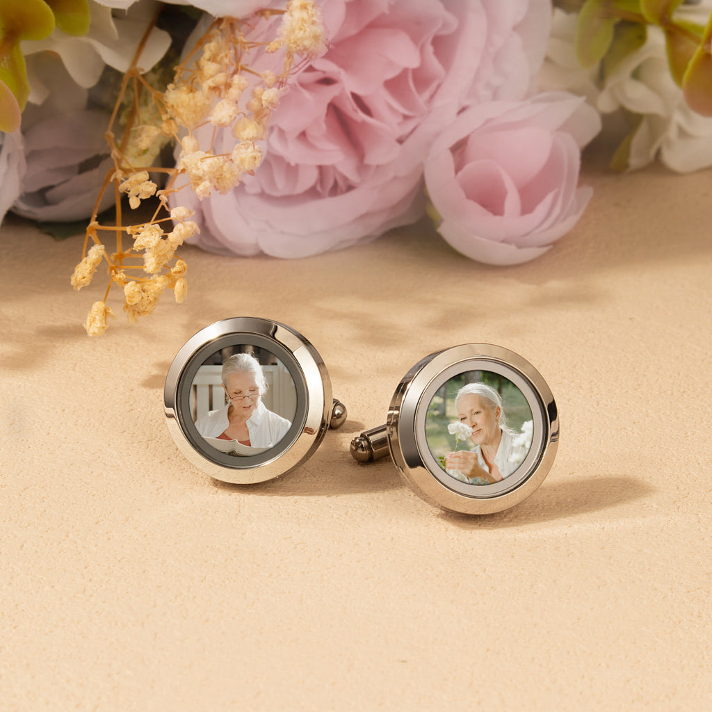 Glass Photo Locket Cufflinks