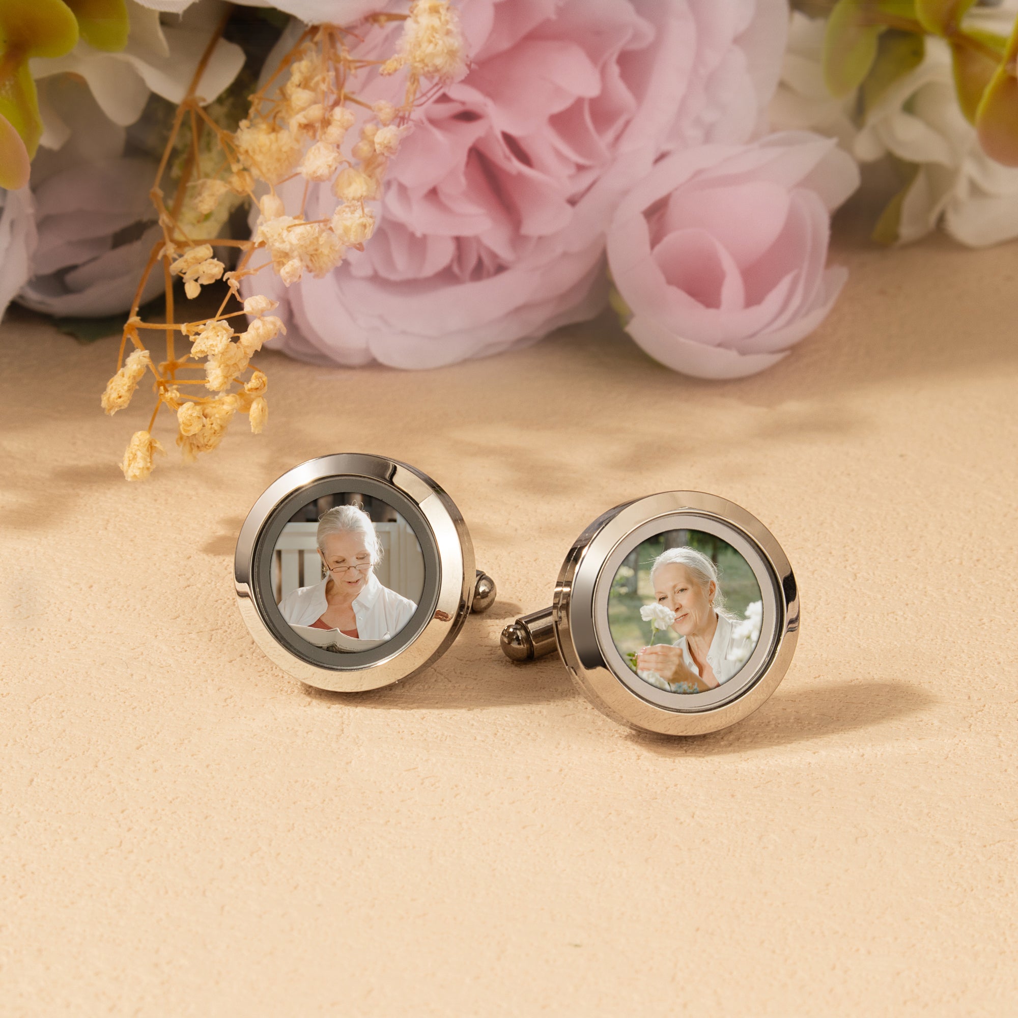 Glass Photo Locket Cufflinks