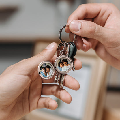 Custom Build Your Own Bouquet Photo Locket Key Chain