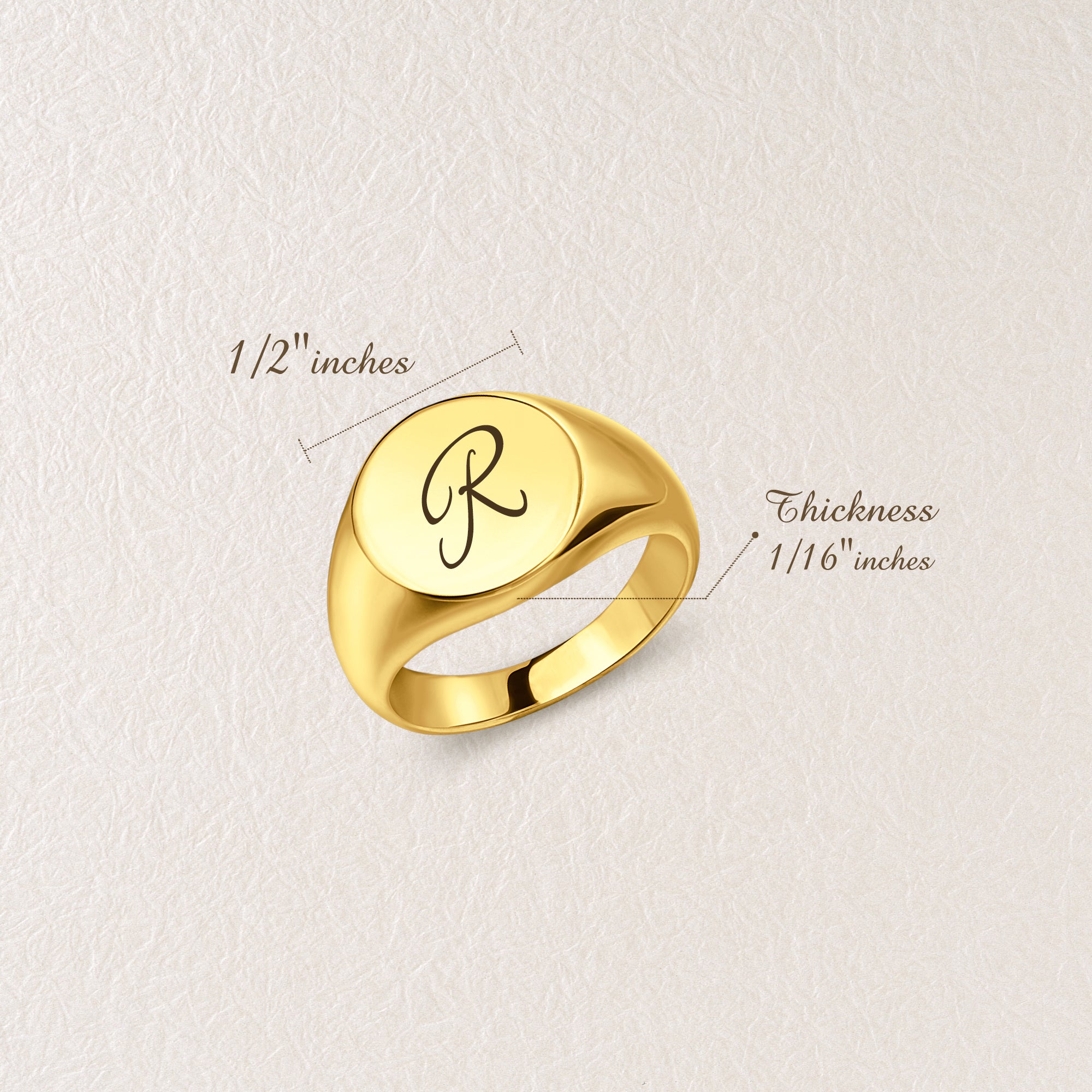 Custom Unisex Stainless Steel Signet Ring