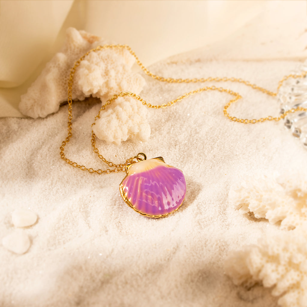 Custom Seashell Photo Locket Necklace