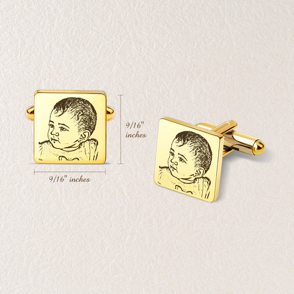 Portrait Square Cuff Links