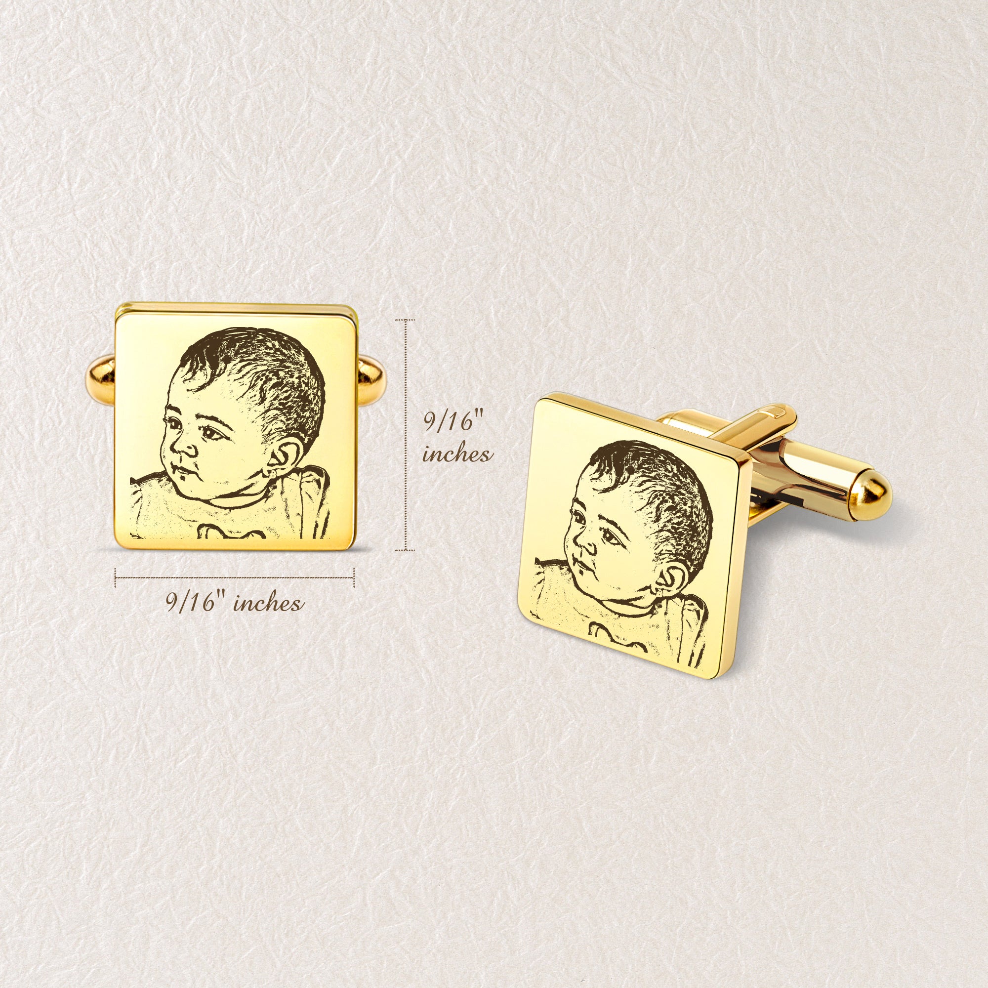Portrait Square Cuff Links