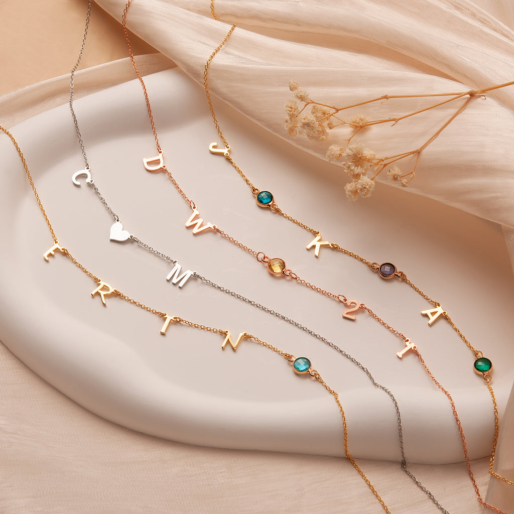 Birthstone and Charm Necklace