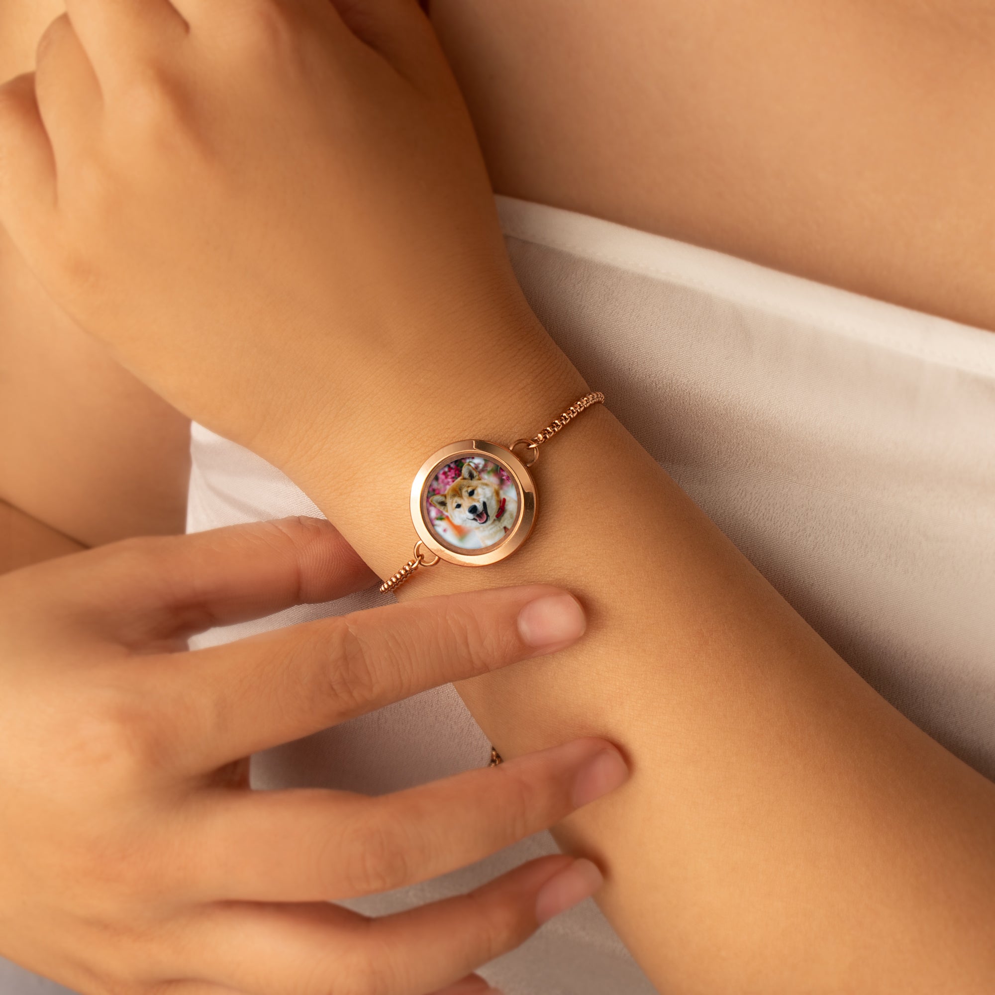 Photo Locket Pet Memorial Bracelet