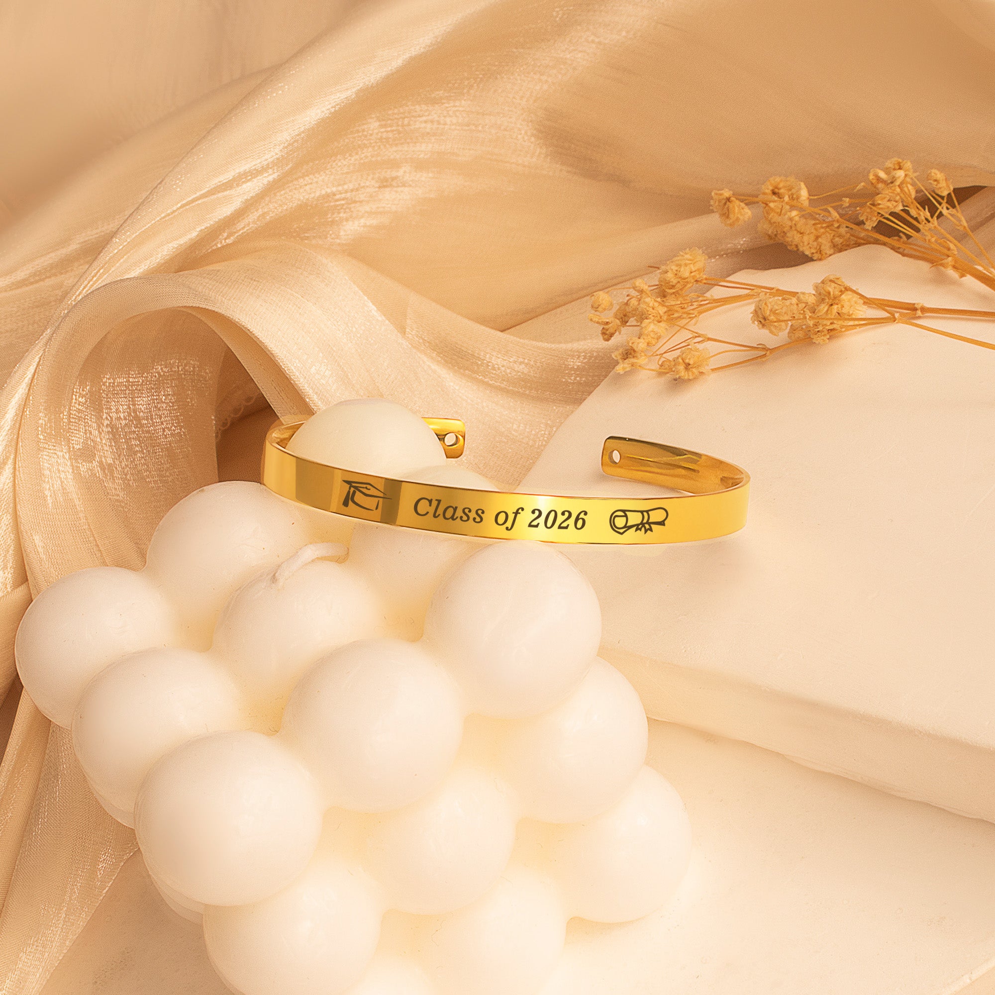 Motivational Graduation Cuff Bangle