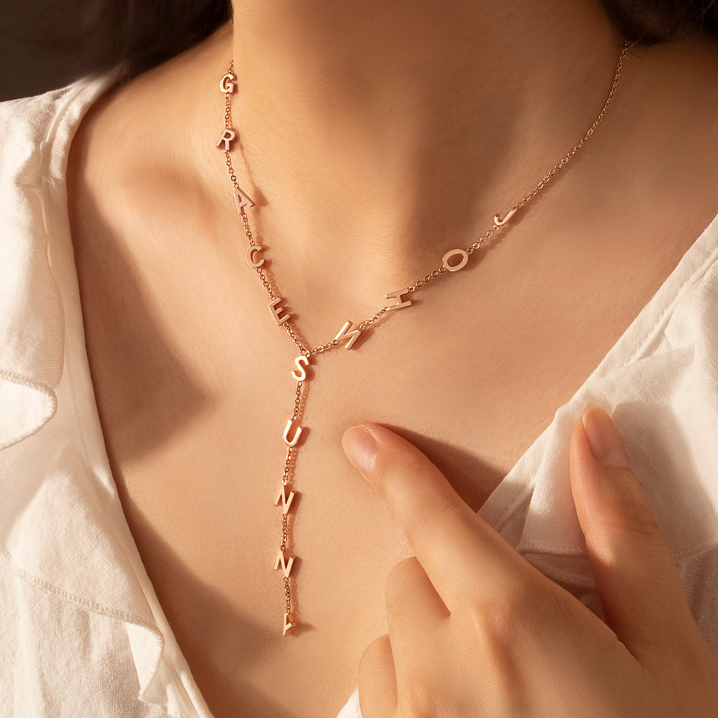 Custom Lariat Name Necklace