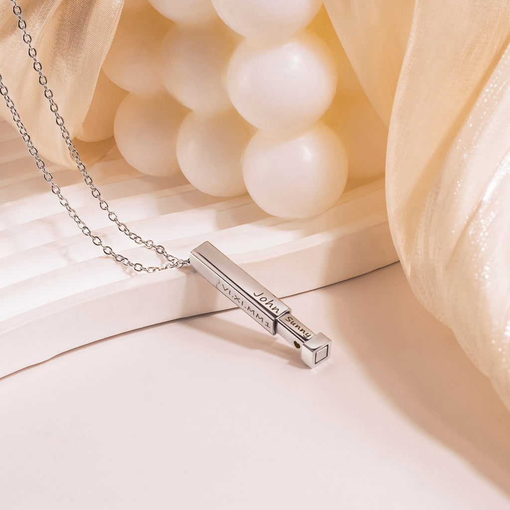 Hidden Message Bar Necklace