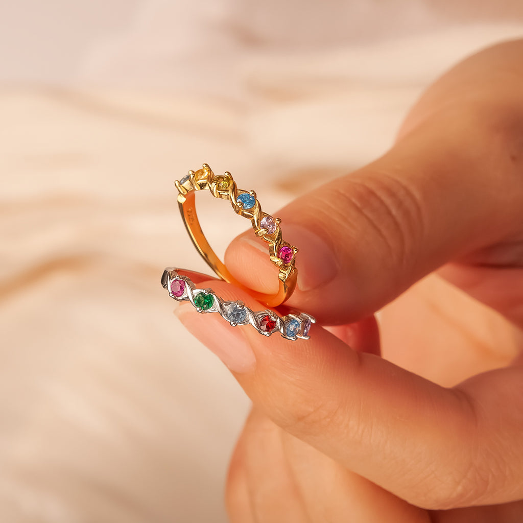 XOXO Birthstone Ring