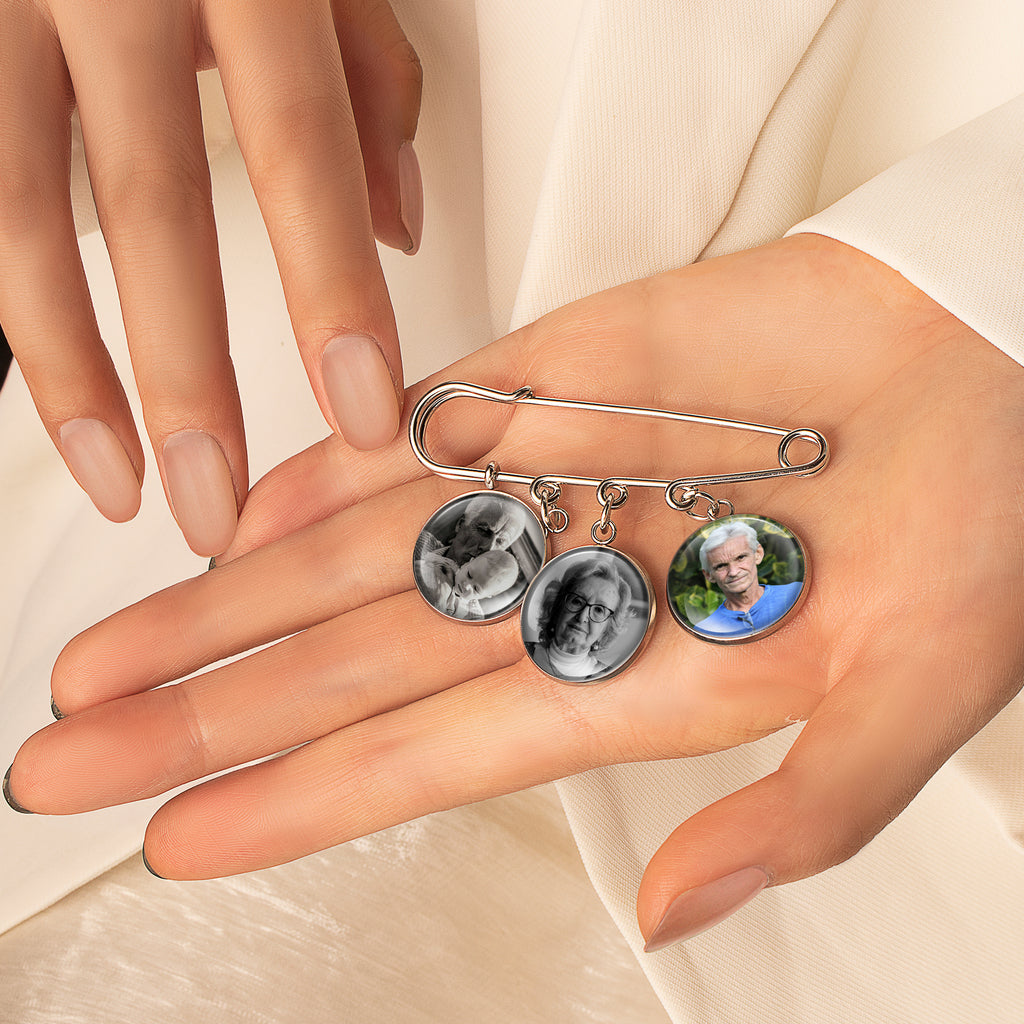 Photo Wedding Brooch