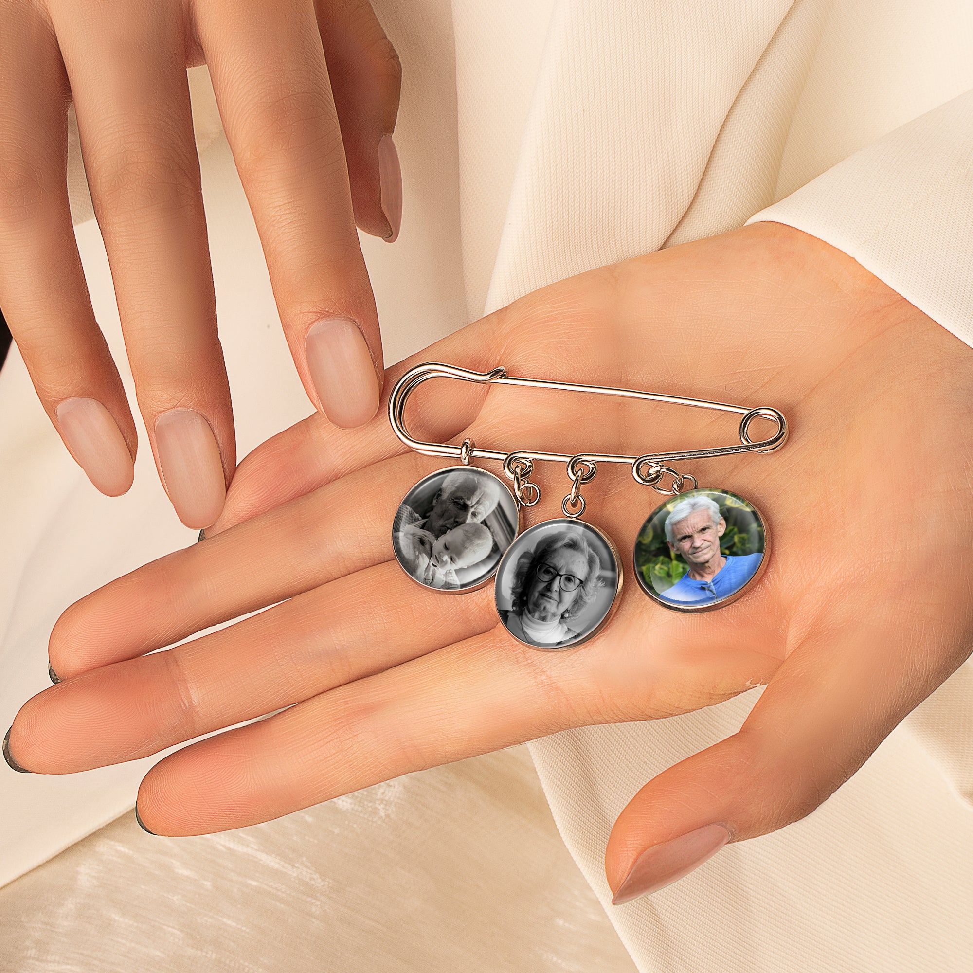 Photo Wedding Brooch