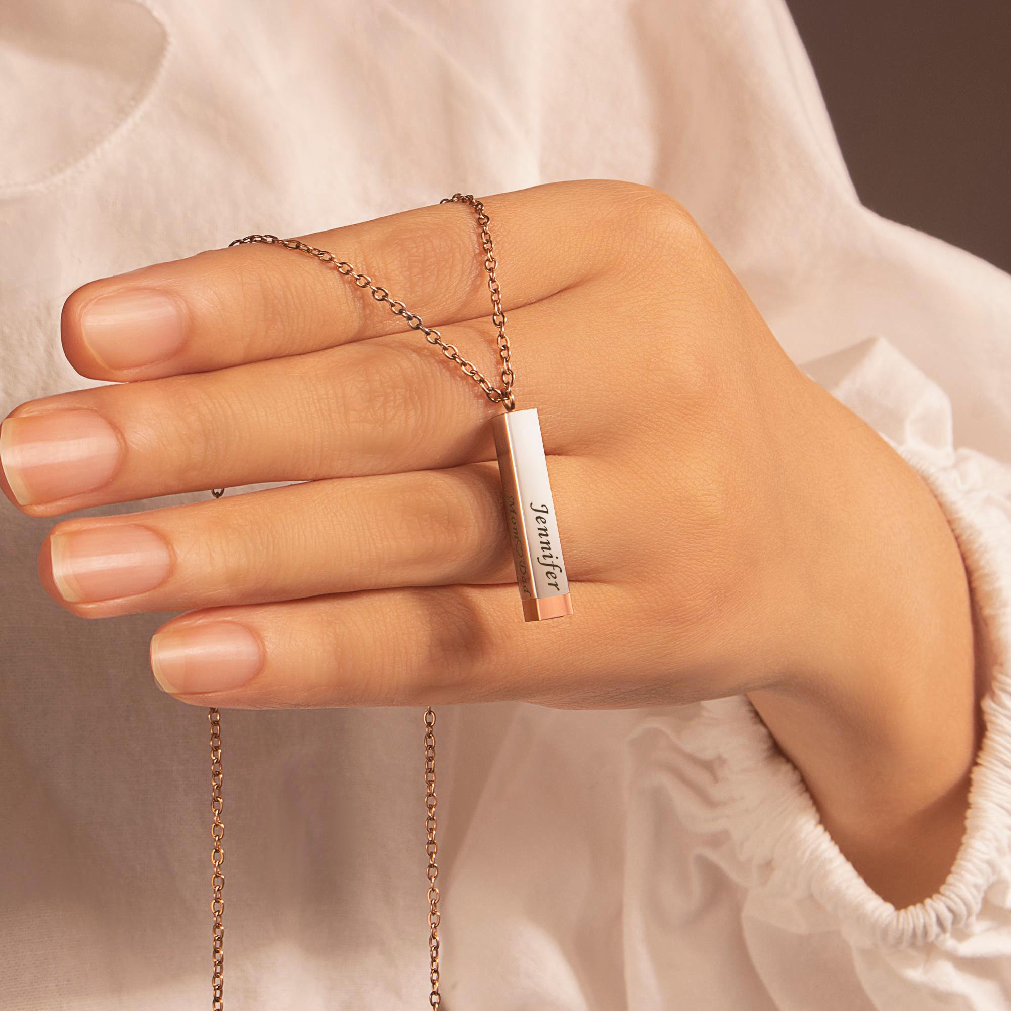 Hidden Message Bar Necklace