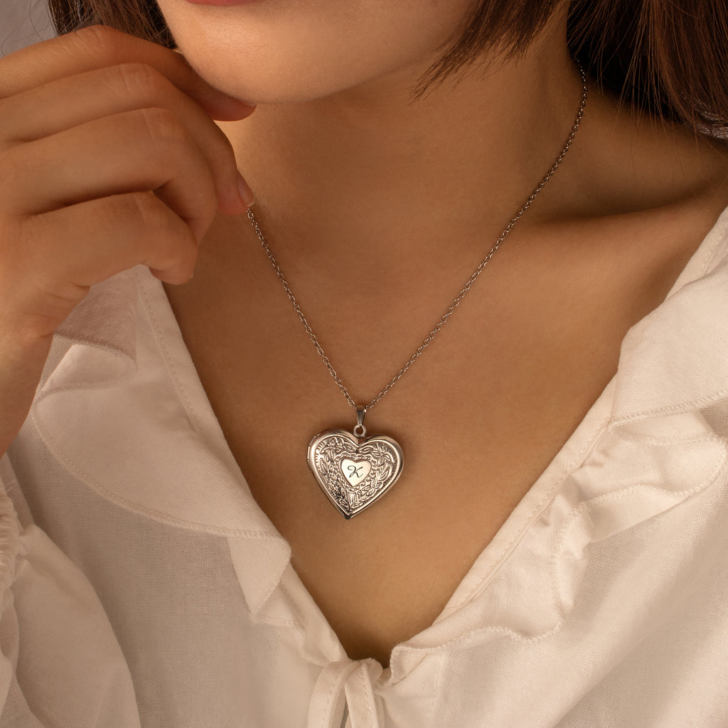 Raise Heart Photo Heart Locket Necklace