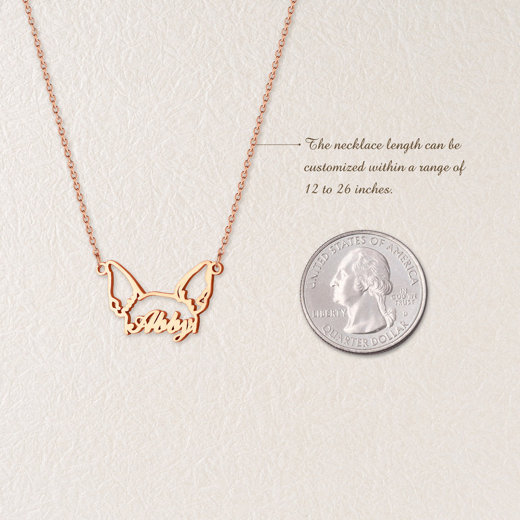 Personalized Pet Ears Name Necklace