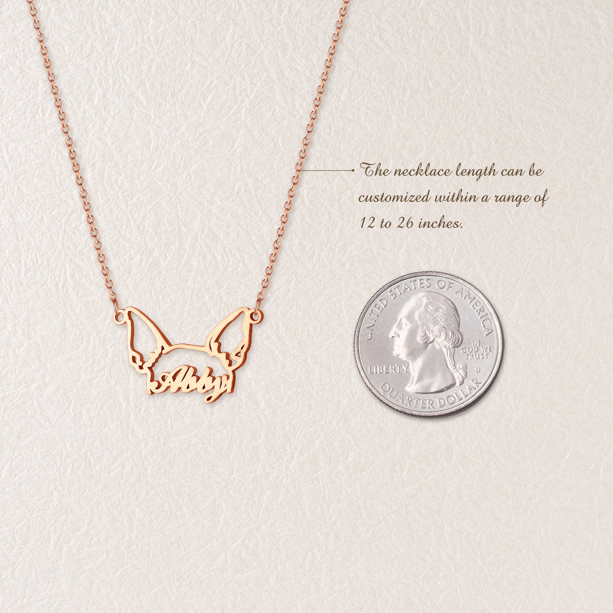 Personalized Pet Ears Name Necklace