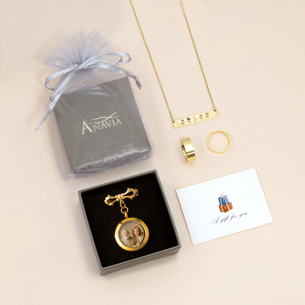 Glass Graduation Photo Locket Lapel Pin