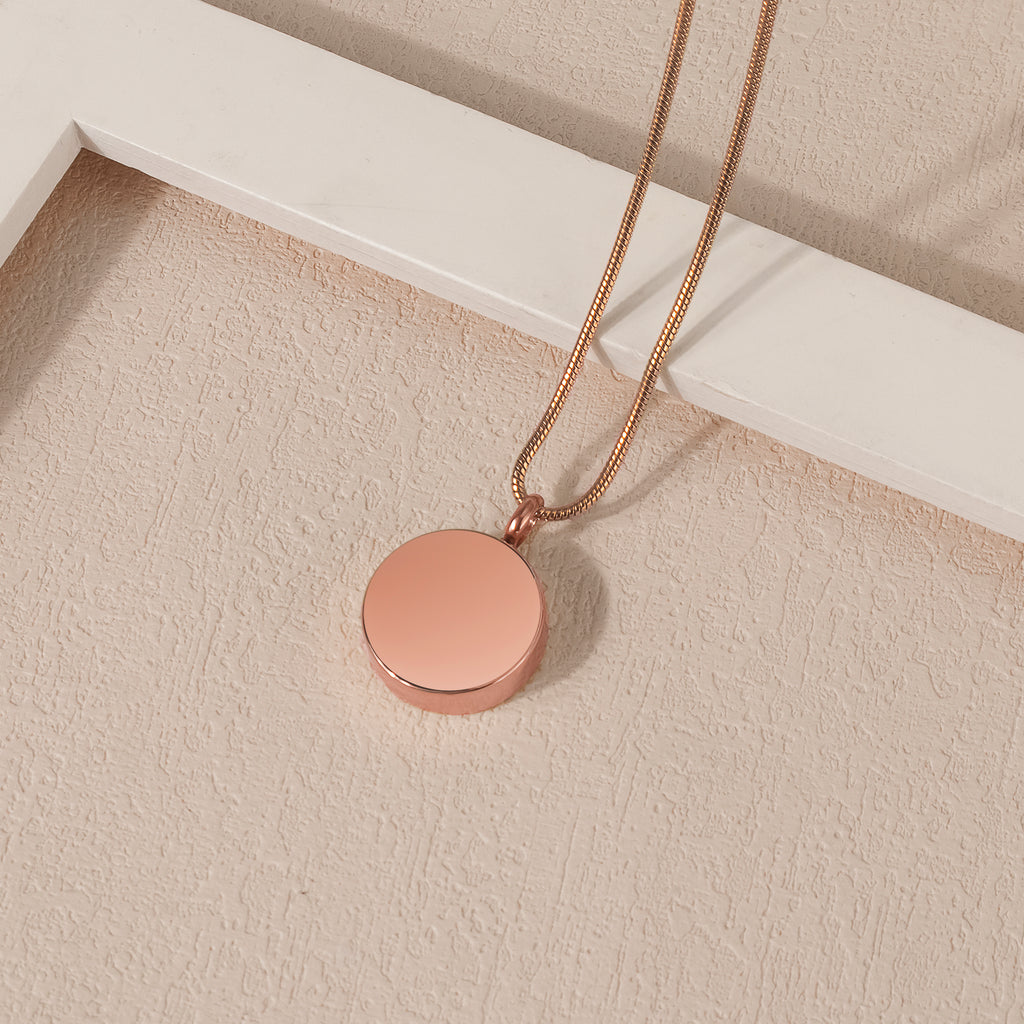 Classic Round Memorial Keepsake Necklace