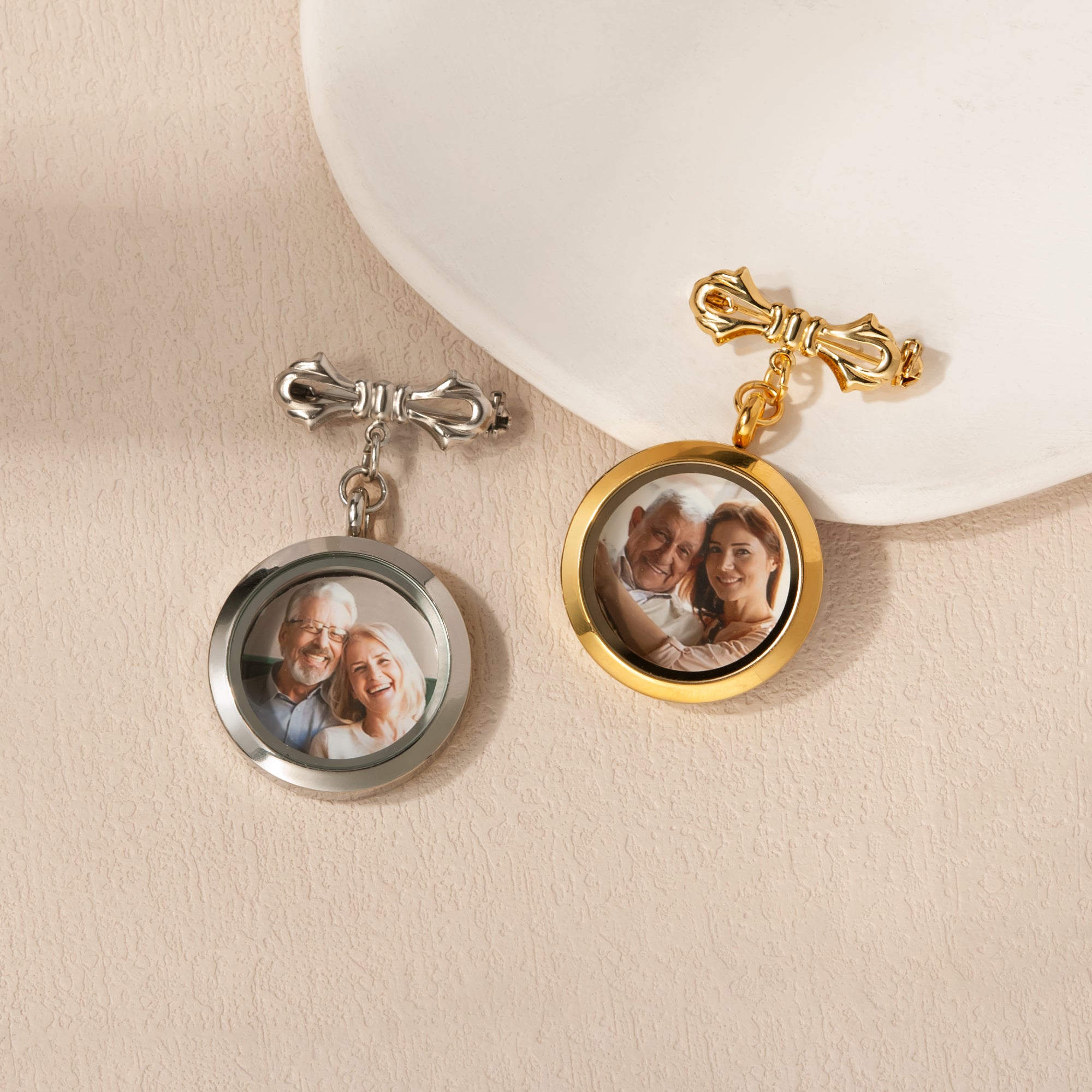 Custom Memorial Photo Locket Pin