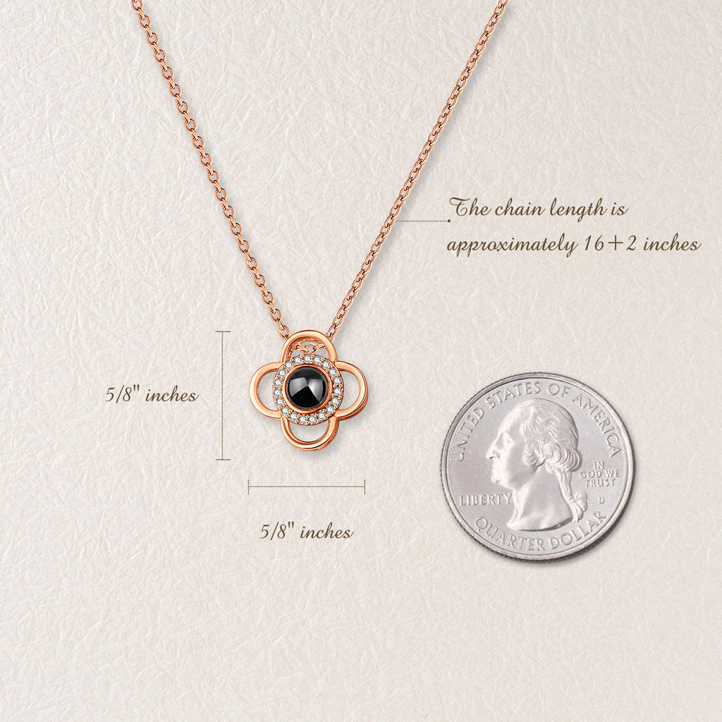Clover Photo Projection Necklace