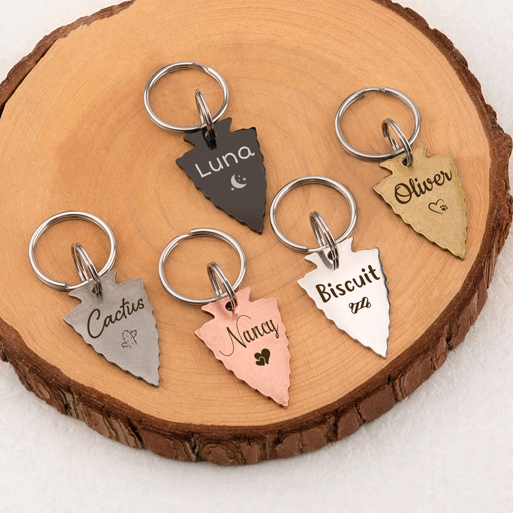 Custom Arrowhead Pet ID Dog Tag