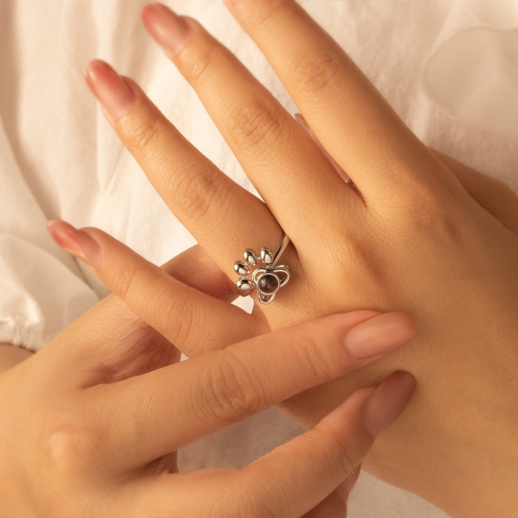 Paw Print Photo Photo Projection Ring