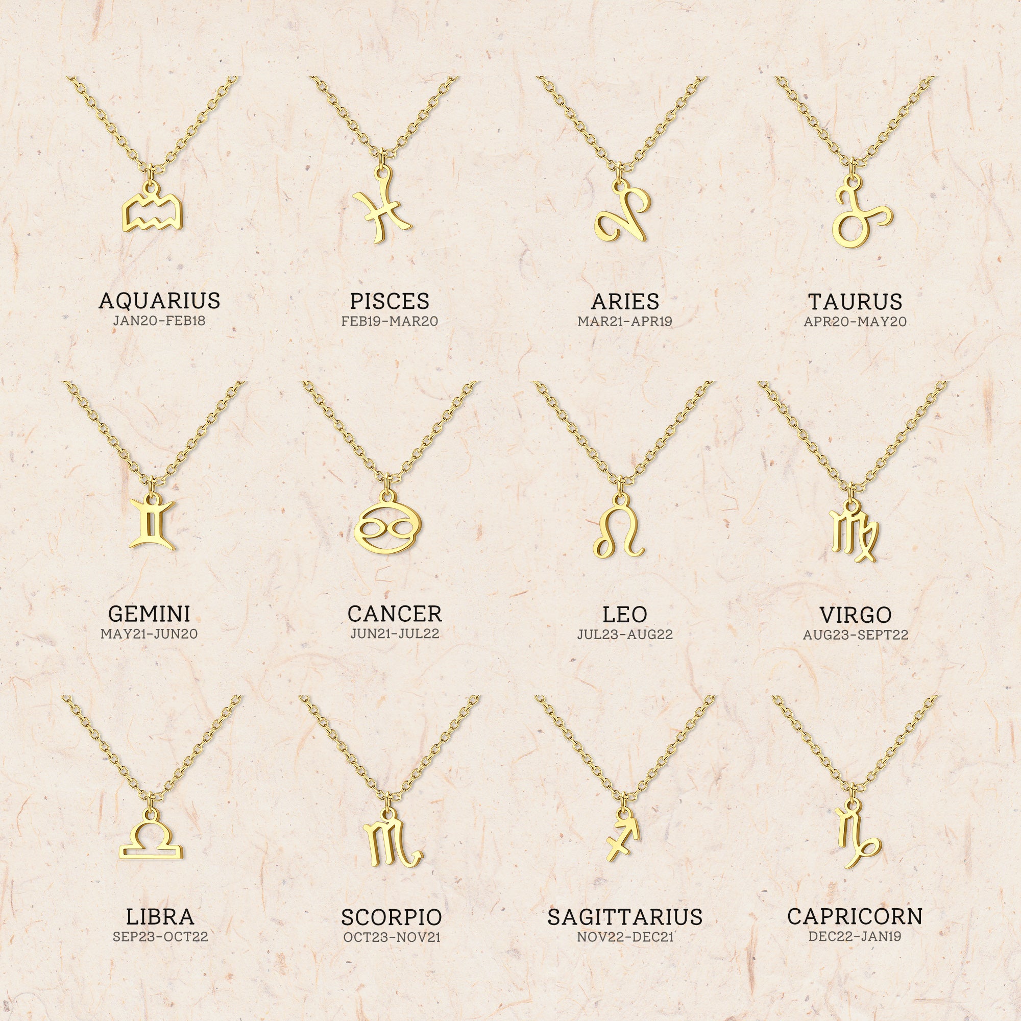 Women's Constellation Sign Necklace