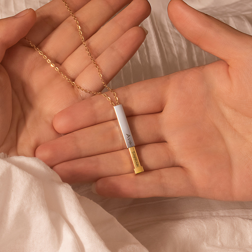 Hidden Message Bar Necklace