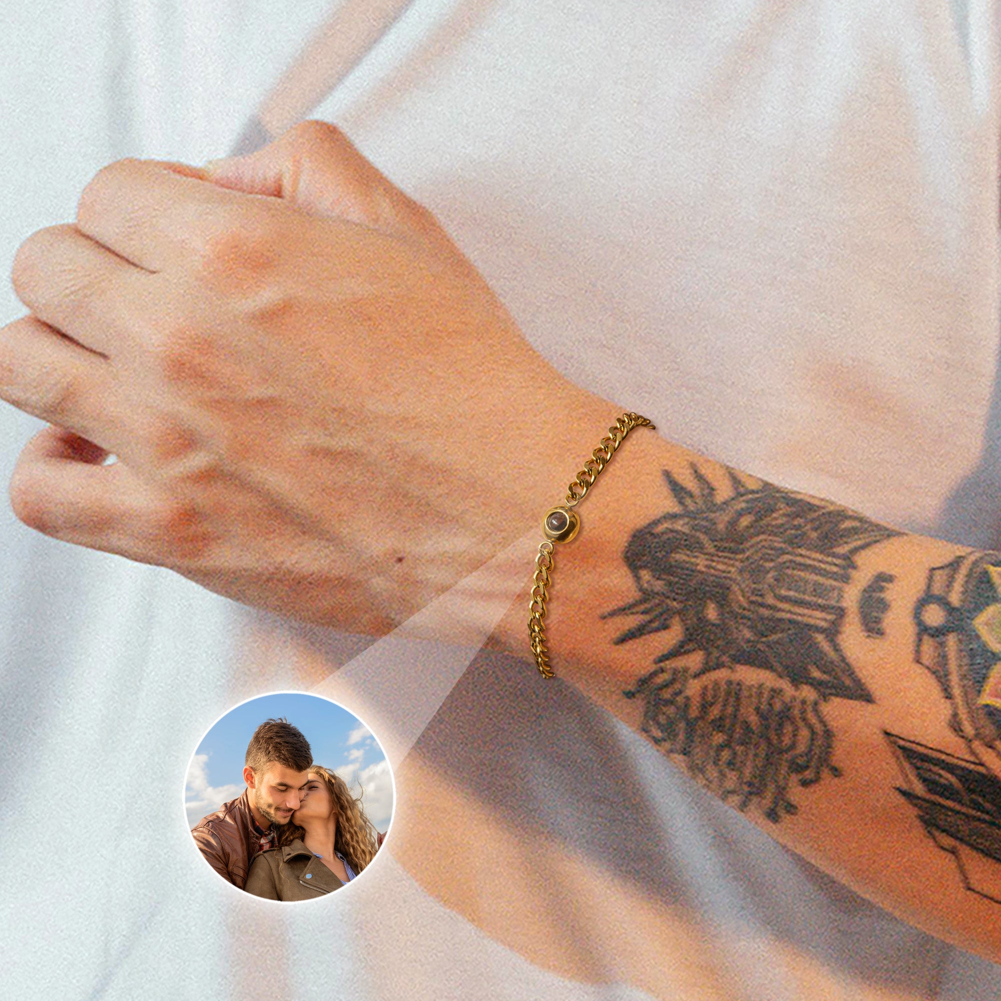 Custom Photo Projection Chain Bracelet